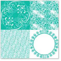Teal Vintage Patchwork: click to enlarge