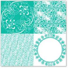 Teal Vintage Patchwork: click to enlarge