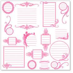 Pink Journaling Bits: click to enlarge