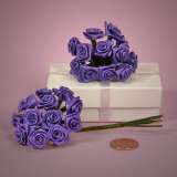  Bouquet of Violet Ribbon Roses