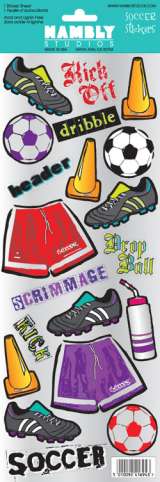 Soccer Mylar Stickers